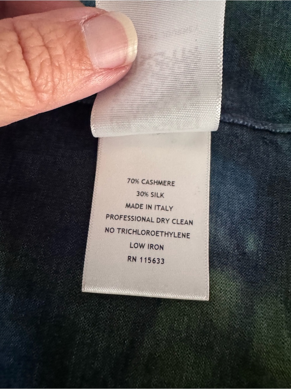 Gabriela Hearst Cashmere Silk 2 Pc Set XS/S Blue Green Tie Dye Cardigan Tank - Picture 5 of 16
